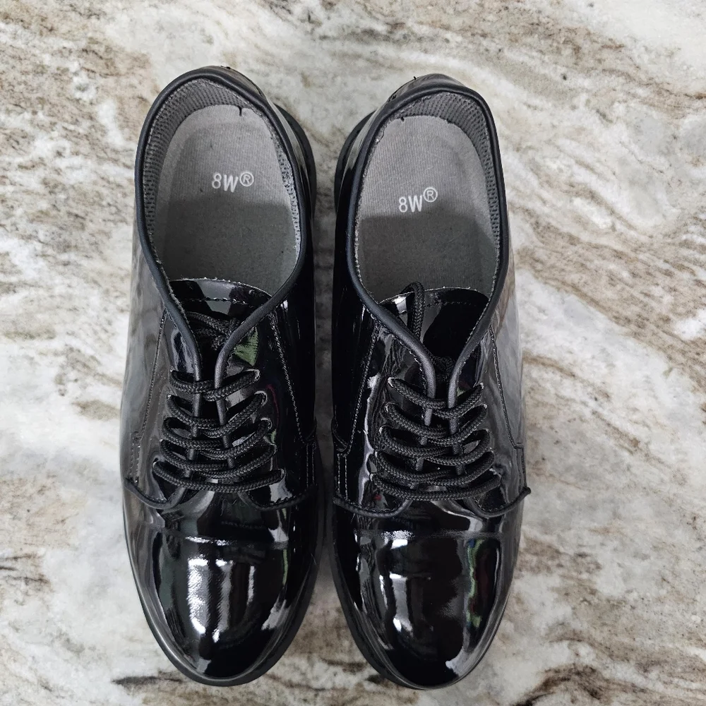 ROTHCO UNIFORM OXFORD HIGH GLOSS WORK SHOE Men's Size 8W